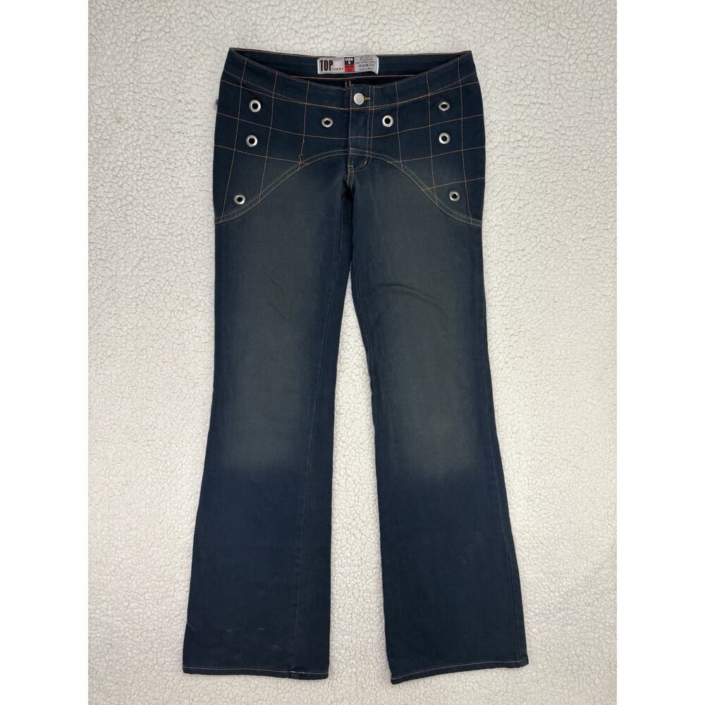 Y2K Top Model Jeans Flared Pants Corduroy Low-Rise Stretch Size 5 90s 2000s